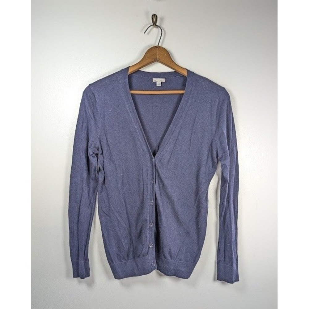 Gap Cardigan Sweater Womens Size Medium Silk Blend Minimalist Office Lightweight